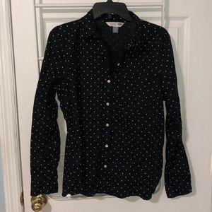 Old Navy Large Polka Dot Classic Shirt